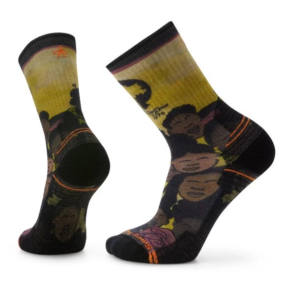 SmartWool Outdoor Afro Hike Print Light Cushion Unisex Crew Socks Mens Large NWT - Picture 2 of 7